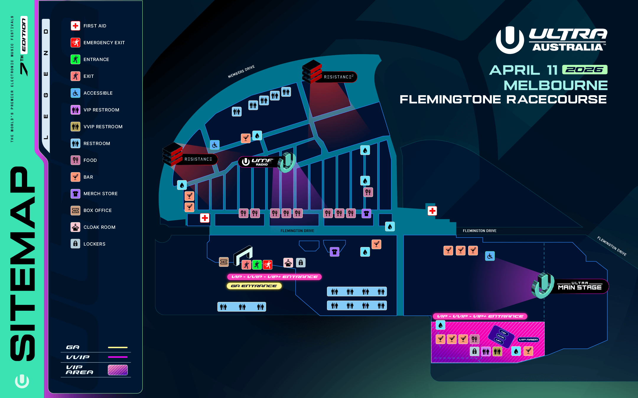 Ultra Australia - Melbourne Map 2026